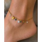 Bracelet cheville aura verde