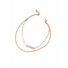 Bracelet cheville aura rosé