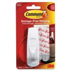 Crochets adhésifs command™ 1 gros crochet et 2 bandes adhésives supporte 5lb. blanc
