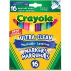 Marqueurs lavables ultra-clean pointe large couleurs classiques - boîte de 16