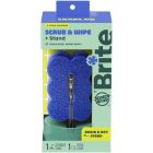 Éponge double face scrub & wipe avec support