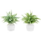 Plantes artificielles d'eucalyptus et d'herbe