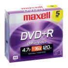 Disque dvd+r inscriptible 16x avec boîtier pqt 5