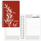 Agenda quotidien duraglobe™ (2026) couverture semi-flexible rouge