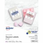 Étiquettes carrées imprimables paquet de 300, 12 par feuille. 2 x 2"