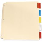 Intercalaires à onglets de grande taille couleurs variées 5 onglets