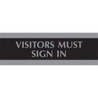 Enseigne d'identification century anglais visitors must sign in