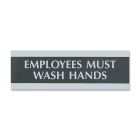 Enseigne d'identification century employees must wash hands