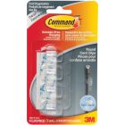 Pinces adhésives command™ pour rangement de câbles petit, 4 pinces, 5 bandes