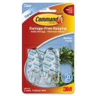 Crochets adhésifs command™ 2 crochets moyens et 4 bandes adhésives supporte 2lb. clair