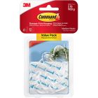 Crochets adhésifs command™ 6 crochets moyens et 12 bandes supporte 2lb. clair