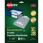 Étiquettes d'identification amovibles 2-5/8” x 1” (300)