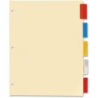 Intercalaires avec insertions lettre. 3 perforations. couleurs variées. 5 onglets