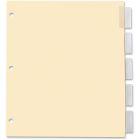 Intercalaires avec insertions lettre. 3 perforations. clair. 5 onglets