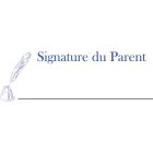 Timbre grand format auto-encreur original printy 4.0 4911 signature du parent