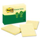 Feuillets autoadhésifs post-it® recyclés ligné 4 x 6 po. (12)