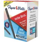 Stylos à bille write bros pointe moyenne. boîte de 60. noir
