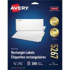 Étiquettes rectangulaires blanches easy peel® paquet de 25 feuilles 1-3/4 x 1/2” (2000)