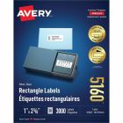 Étiquettes rectangulaires blanches easy peel® boîte de 100 feuilles 2-5/8 x 1"  (3000)