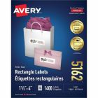 Étiquettes rectangulaires blanches easy peel® boîte de 100 feuilles 4 x 1-1/3"  (1400)