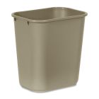 Poubelle côté bureau moyen, 26.6l, 14-1/4 x 10-1/4 x 15"h beige