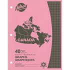 Cahier d'exercices canada quadrillé. 4 carrés/pouce, 40 pages.