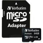 Carte mémoire micro sdhc/sdxc premium avec adaptateur classe 10 sdxc, 70 mo/s. 64 go