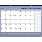 Calendrier sous-main mensuel (2026) 21-1/4 x 16 po, avec bande de vinyle transparente bilingue