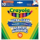 Marqueurs lavables ultra-clean pointe large couleurs vives - boîte de 10