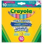 Marqueurs lavables ultra-clean pointe large couleurs tropicales - boîte de 10