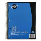 Cahier à reliure spirale ligné, 3 sujets. 300 pages