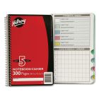 Cahier à reliure spirale 5 sujets, 300 pages. variés