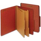 Chemise de classification en carton pressé 6 fixateurs. expansion 2-1/2 po. format lettre rouge