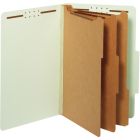 Chemise de classification en carton pressé 8 fixateurs. expansion 3-1/2 po. format légal. vert