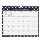 Calendrier mural mensuel fleurs (2027) blanc