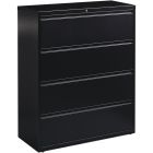 Classeur latéral 4 tiroirs. 42 x 19 x 52-1/2 po. h. 195 lbs. noir