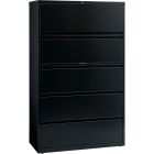Classeur latéral 5 tiroirs. 42 x 19 x 68 po. h. 230 lbs. noir