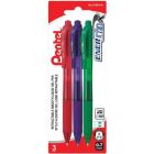 Stylos à bille roulante energel® x 0,7 mm. paquet de 3 variés