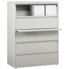 Classeur latéral 5 tiroirs. 42 x 19 x 68 po. h. 230 lbs. gris pâle