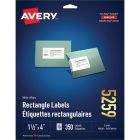 Étiquettes rectangulaires blanches easy peel® paquet de 25 feuilles 4 x 1-1/2"  (350)