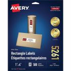 Étiquettes rectangulaires blanches easy peel® paquet de 25 feuilles 4 x 1” (500)