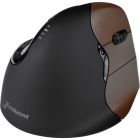 Souris ergonomique verticale evoluent 4 sans fil, petit format droitier, noir/brun