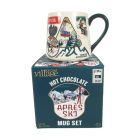 Ensemble tasse et chocolat chaud après ski