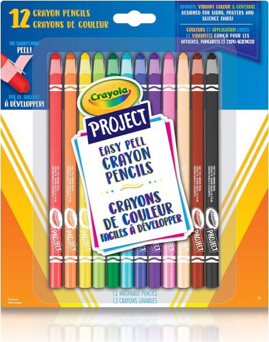12 crayons de couleurs facile à développer