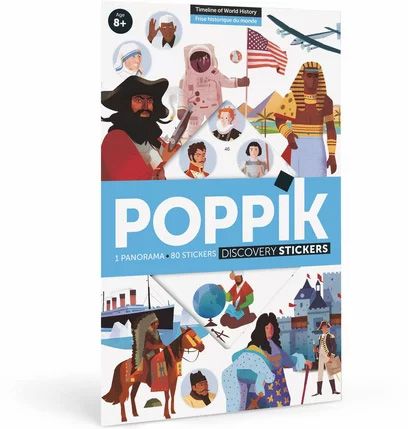 Poppik découverte histoire du monde 100 stickers