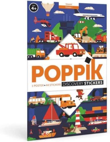 Poppik découverte véhicules  44 stickers