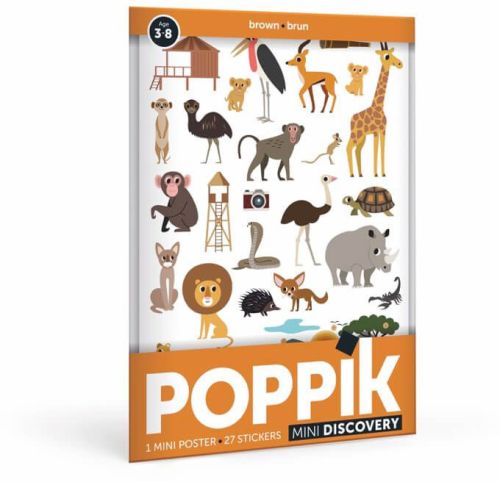 Poppik mini savane marron 26 stickers