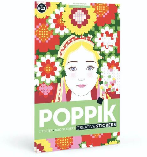 Poppik creatif couronne de fleurs 1600 stickers