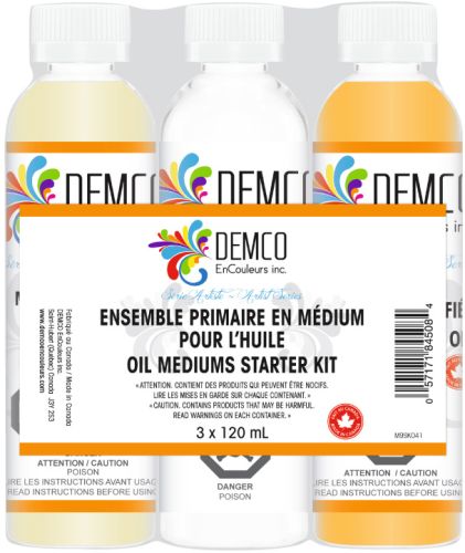 Ensemble médiums huiles 3 x120 ml.