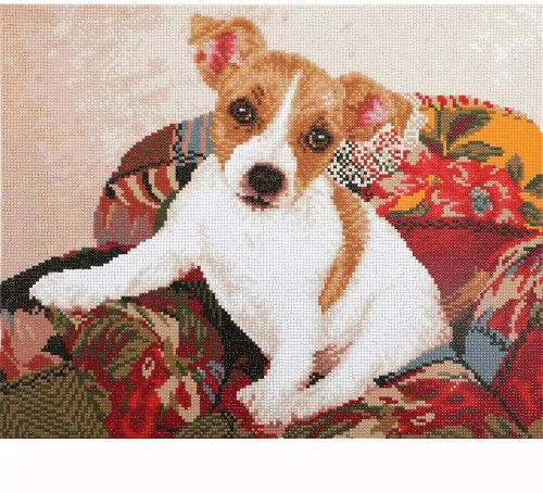 Trousse d'art - chiot patchwork